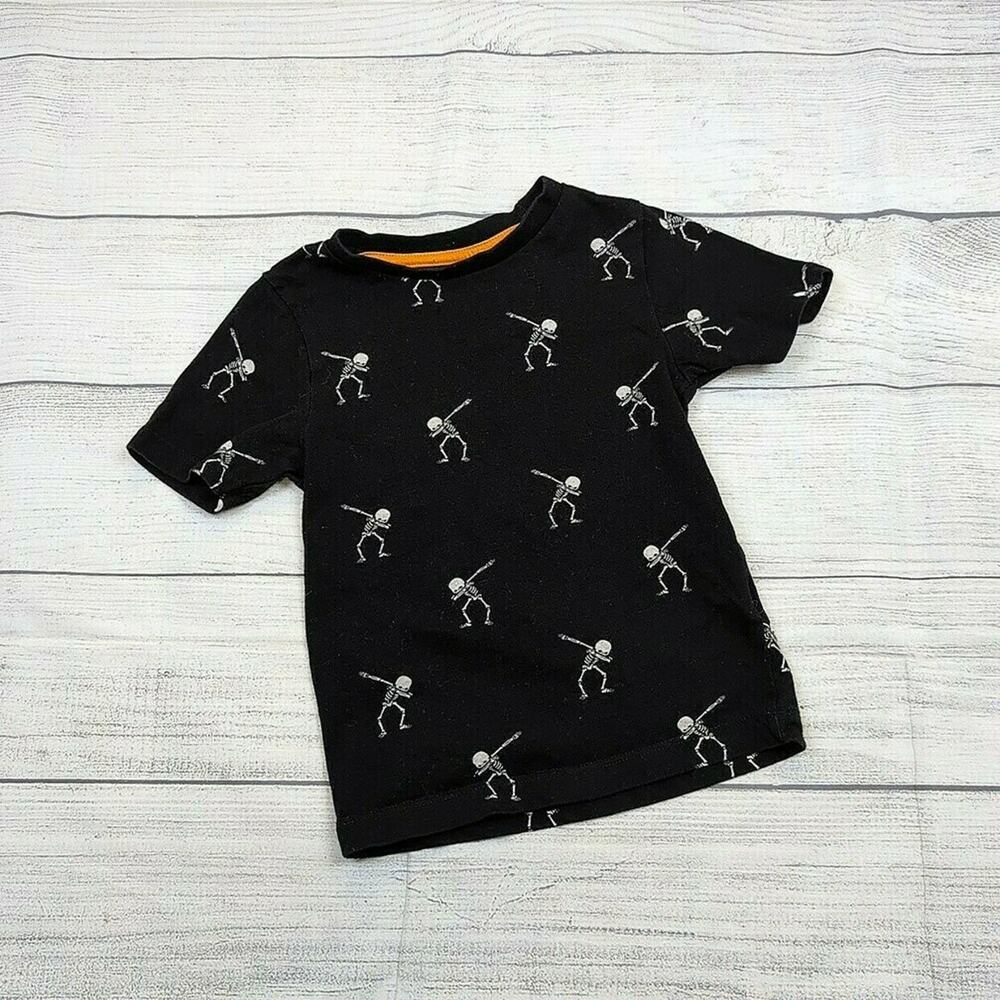 2T Denim & Flower Dancing Skeletons Tee